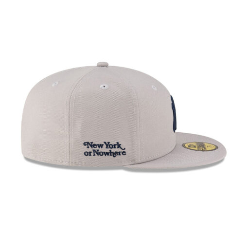 New York Yankees City Phrase Fitted Cap in Gray New York Yankees City Phrase Fitted Cap in Gray