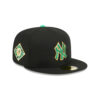 New York Yankees Clover Patch Fitted Cap in Black