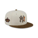 New York Yankees Corduroy Chrome Fitted Cap in Cream