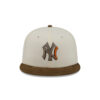 New York Yankees Corduroy Chrome Fitted Cap in Cream