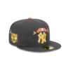 New York Yankees Day of the Dead Fitted Cap in Graphite Black