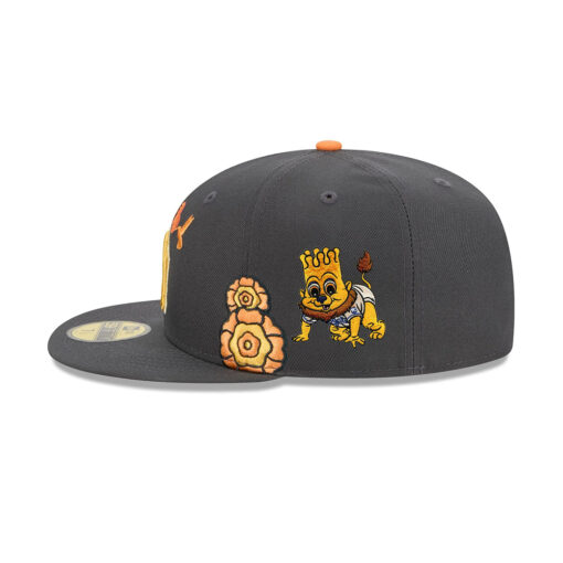 New York Yankees Day of the Dead Fitted Cap in Graphite Black