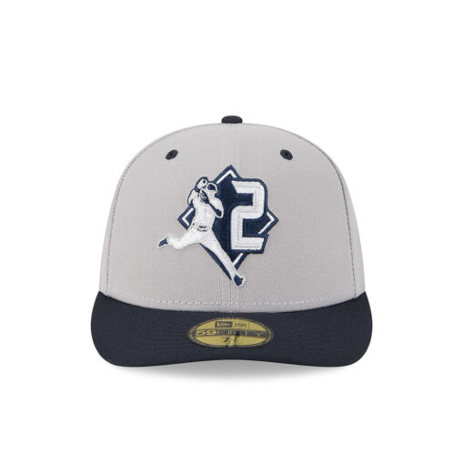 New York Yankees Derek Jeter Number Fitted Cap in Gray New York Yankees Derek Jeter Number Fitted Cap in Gray