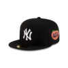 New York Yankees Front Patch Fitted Cap in Black