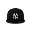 New York Yankees Front Patch Fitted Cap in Black