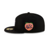 New York Yankees Front Patch Fitted Cap in Black