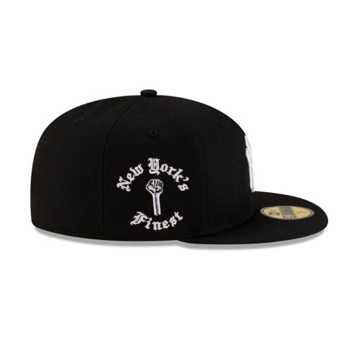 New York Yankees Front Patch Fitted Cap in Black