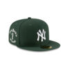 New York Yankees Front Patch Fitted Cap in Green