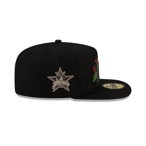 New York Yankees Holiday Floral Fitted Cap in Black