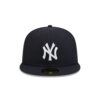 New York Yankees Leather Patch Fitted Cap in Black 2 New York Yankees Leather Patch Fitted Cap in Black