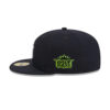 New York Yankees Leather Patch Fitted Cap in Black 4 New York Yankees Leather Patch Fitted Cap in Black