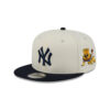 New York Yankees Local Script Snapback in Cream