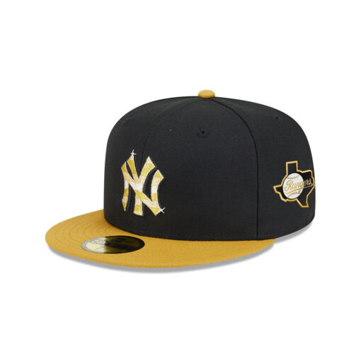 New York Yankees Metallic Gold Logo Fitted Cap New York Yankees Metallic Gold Logo Fitted Cap
