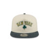New York Yankees Metallic Logo Adjustable Cap in Cream