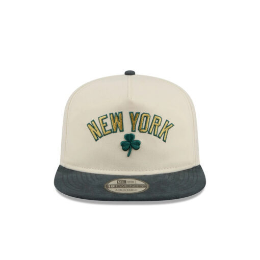 New York Yankees Metallic Logo Adjustable Cap in Cream