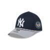 New York Yankees Rope Detail Stretch-Fit Cap in Black