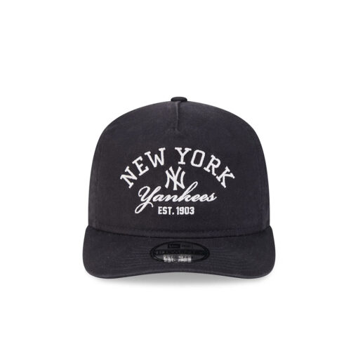 New York Yankees Stacked Wordmark Adjustable Cap in Black
