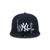 New York Yankees State Outline Fitted Cap in Black