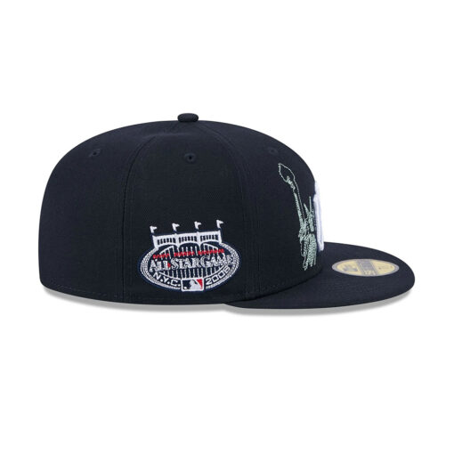 New York Yankees State Outline Fitted Cap in Black