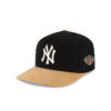 New York Yankees Suede Visor Snapback in Black Camel 1 New York Yankees Suede Visor Snapback in Black Camel
