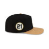New York Yankees Suede Visor Snapback in Black Camel 3 New York Yankees Suede Visor Snapback in Black Camel