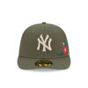 New York Yankees Tonal Floral Fitted Cap in Olive