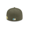 New York Yankees Tonal Floral Fitted Cap in Olive