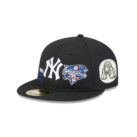 New York Yankees Trophy Pack Retro Crown Fitted Cap in Black