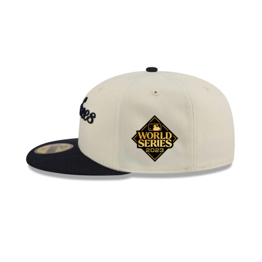 New York Yankees Two-Tone Stitch Fitted Cap in Cream