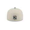 New York Yankees Two-Tone Stitch Fitted Cap in Cream