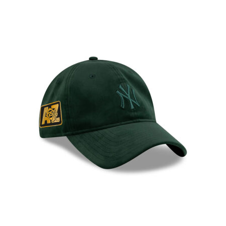 New York Yankees Velour Adjustable Cap in Stone Green