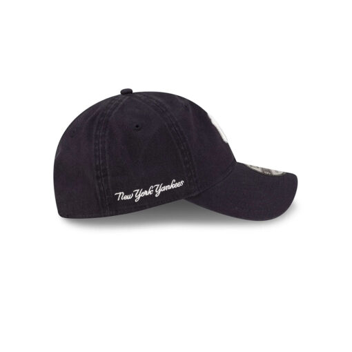 New York Yankees Washed Script Adjustable Cap in Navy