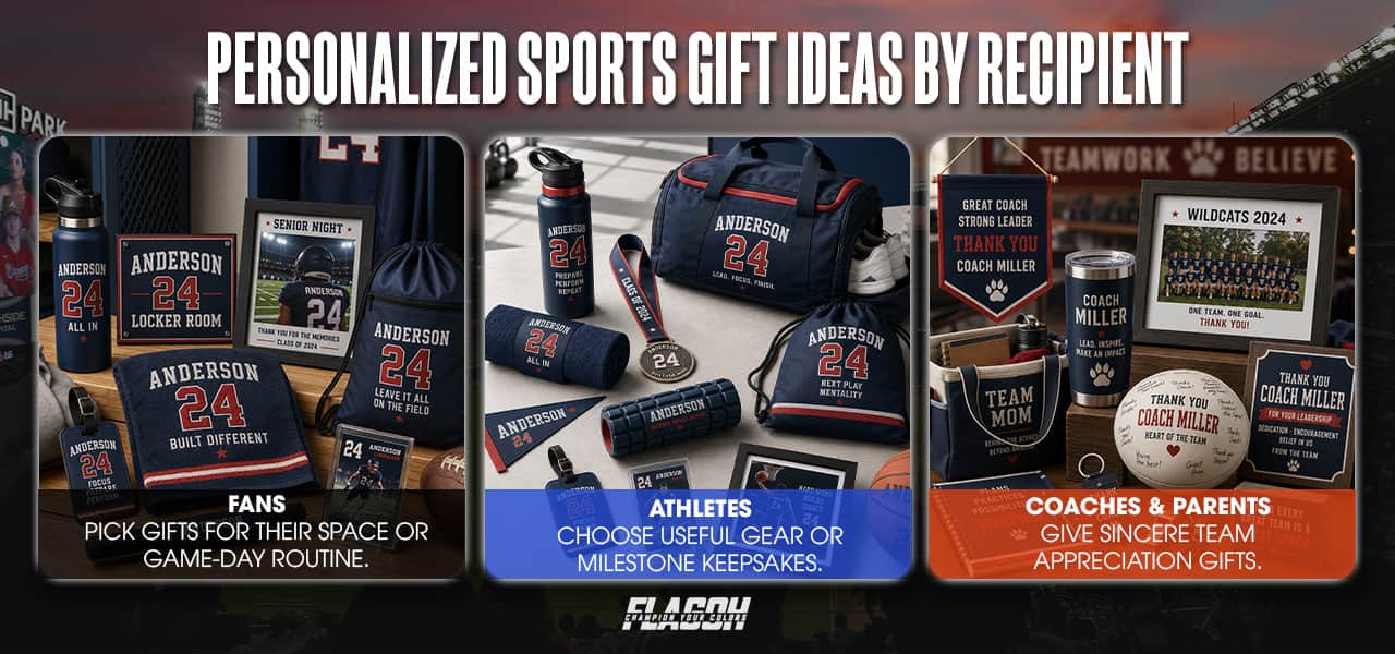 Personalized Sports Gifts for Fans, Players, and Teams 8 Personalized Sports Gift Ideas by Recipient