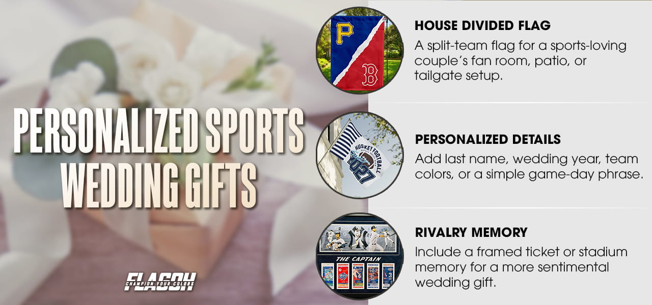 Wedding Gift Ideas for Sports Couples, Including Rival-Team Couples 6 Personalized Sports Wedding Gifts