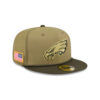 Philadelphia Eagles 2025 Salute to Service Fitted Cap