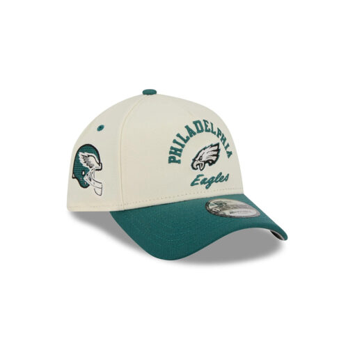 Philadelphia Eagles Arched Snapback Cap in Chrome White Philadelphia Eagles Arched Snapback Cap in Chrome White