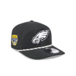 Philadelphia Eagles Black and White Rope Snapback Cap in Black and White