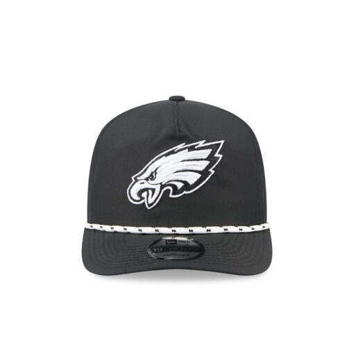 Philadelphia Eagles Black and White Rope Snapback Cap in Black and White