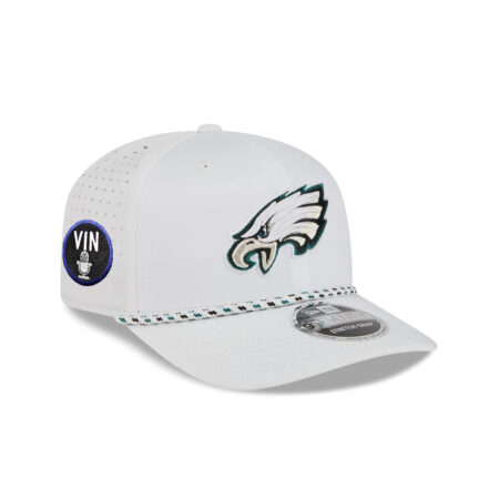 Philadelphia Eagles Performance Rope Stretch-Snap Cap in Optic White