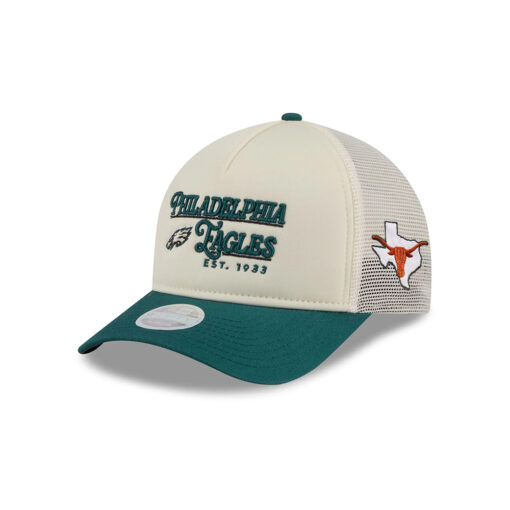 Philadelphia Eagles Retro Chrome Trucker Cap in White Philadelphia Eagles Retro Chrome Trucker Cap in White