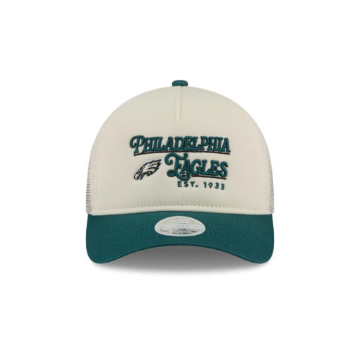 Philadelphia Eagles Retro Chrome Trucker Cap in White Philadelphia Eagles Retro Chrome Trucker Cap in White