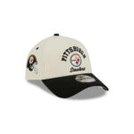 Pittsburgh Steelers Arched Logo Snapback Cap in Chrome White