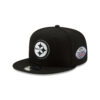 Pittsburgh Steelers Basic Snapback Cap in Black and White
