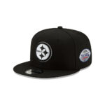 Pittsburgh Steelers Basic Snapback Cap in Black and White