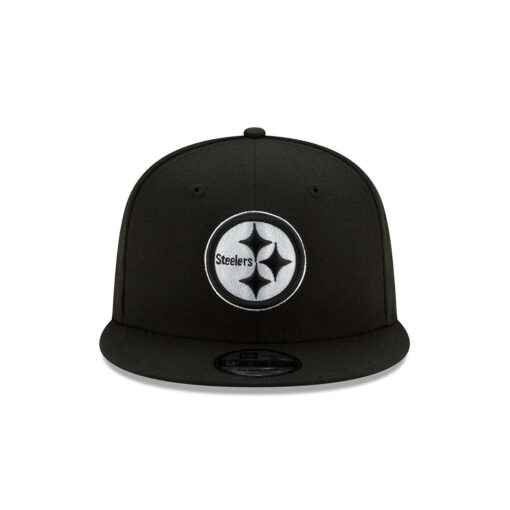 Pittsburgh Steelers Basic Snapback Cap in Black and White