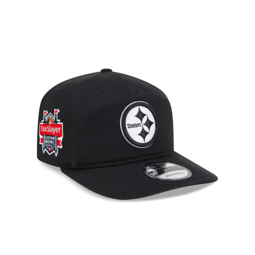 Pittsburgh Steelers Contrast Logo Snapback Cap in Black and White