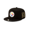 Pittsburgh Steelers Full Color Logo H Side Patch Snapback Cap in Black