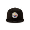 Pittsburgh Steelers Full Color Logo H Side Patch Snapback Cap in Black