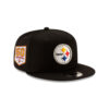 Pittsburgh Steelers Full Color Logo H Side Patch Snapback Cap in Black