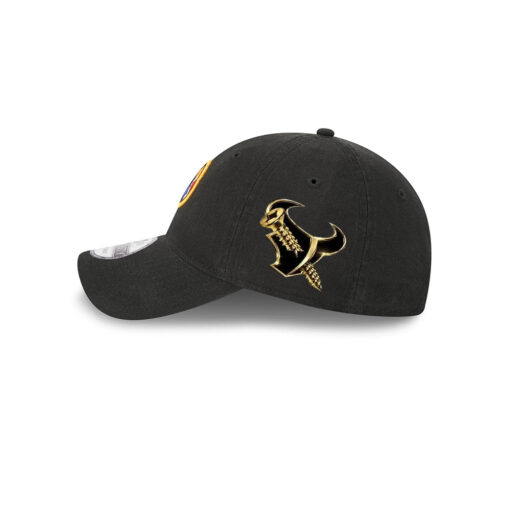 Pittsburgh Steelers Shadow Logo Side Patch Adjustable Cap in Black